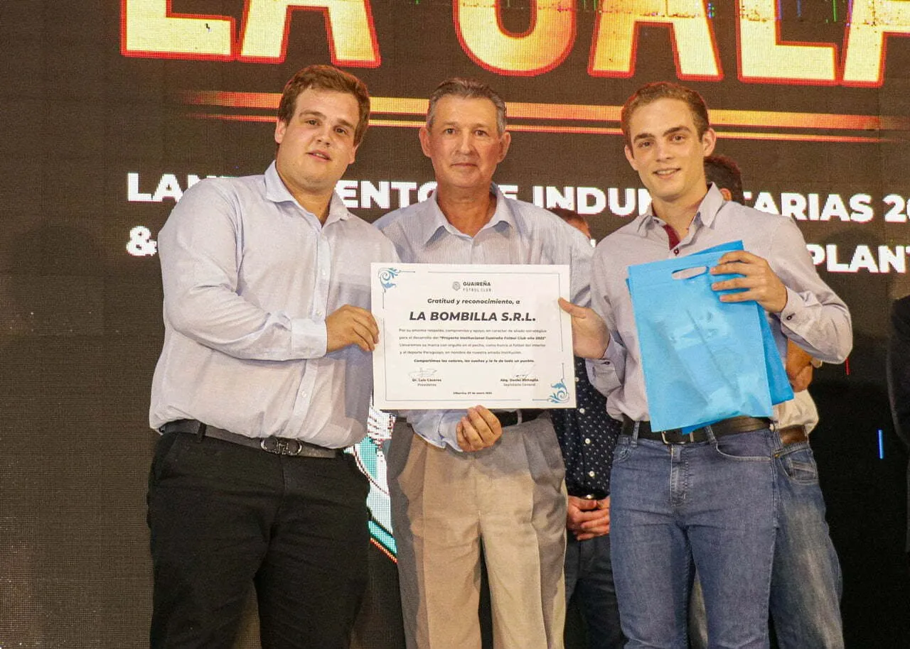 La Bombilla es sponsor oficial de Guaireña Fútbol Club
